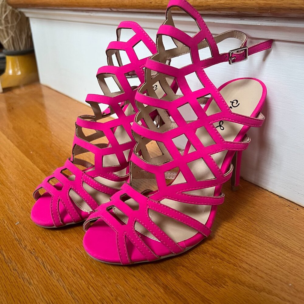 Hot Pink Strappy - size 6